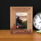 Hunting You Can See The True Heart Of A Man Personalized Wooden Frame 3 1/2" x 5" Brown (Vertical)