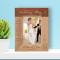 Wedding Day Love Recognizes No Barriers Personalized Wooden Frame 4" x 6" Brown (Vertical)