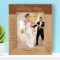 Wedding Day Love Recognizes No Barriers Personalized Wooden Frame 8" x 10" Brown (Vertical)