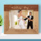 Wedding Day Love Recognizes No Barriers Personalized Wooden Frame-10" x 8" Brown Horizontal