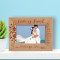 Wedding Love Is Sweet Personalized Wooden Frame-6" x 4" Brown Horizontal