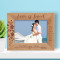 Wedding Love Is Sweet Personalized Wooden Frame-7" x 5" Brown Horizontal