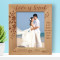 Wedding Love Is Sweet Personalized Wooden Frame 8" x 10" Brown (Vertical)