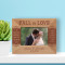Wedding Fall In Love Personalized Wooden Frame-5" x 3 1/2" Brown Horizontal