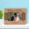 Wedding Fall In Love Personalized Wooden Frame-6" x 4" Brown Horizontal