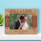 Wedding Fall In Love Personalized Wooden Frame-7" x 5" Brown Horizontal