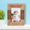 Wedding It Is Love Personalized Wooden Frame 4" x 6" Brown (Vertical)