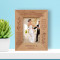 Wedding Love Blooms Personalized Wooden Frame 3 1/2" x 5" Brown (Vertical)