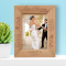 Wedding Love Blooms Personalized Wooden Frame 5" x 7" Brown (Vertical)