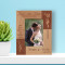 Wedding SavThe Date Personalized Wooden Frame 3 1/2" x 5" Brown (Vertical)
