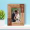 Wedding Save The Date Personalized Wooden Frame 4" x 6" Brown (Vertical)