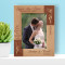Wedding Save The Date Personalized Wooden Frame 5" x 7" Brown (Vertical)