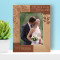Wedding Forever Together Personalized Wooden Frame 5" x 7" Brown (Vertical)