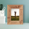 Happiness Is A long Walk With A Putter Personalized Wooden Frame 3 1/2" x 5" Brown (Vertical)