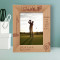 Happiness Is A long Walk With A Putter Personalized Wooden Frame 5" x 7" Brown (Vertical)