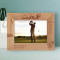 Happiness Is A long Walk With A Putter Personalized Wooden Frame-7" x 5" Brown Horizontal