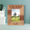 Play Golf With Him Personalized Wooden Frame 3 1/2" x 5" Brown (Vertical)