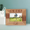 Play Golf With Him Personalized Wooden Frame-5" x 3 1/2" Brown Horizontal