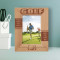 Play Golf With Him Personalized Wooden Frame 4" x 6" Brown (Vertical)