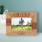 Play Golf With Him Personalized Wooden Frame-6" x 4" Brown Horizontal