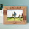 Play Golf With Him Personalized Wooden Frame-7" x 5" Brown Horizontal