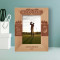 Golf Club Happiness Is A Long Walk With A Putter Personalized Wooden Frame 4" x 6" Brown (Vertical)