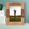 Golf Club Happiness Is A Long Walk With A Putter Personalized Wooden Frame 5" x 7" Brown (Vertical)