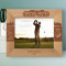 Golf Club Happiness Is A Long Walk With A Putter Personalized Wooden Frame-10" x 8" Brown Horizontal