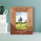 Golf To Find A Man's True Character Personalized Wooden Frame 3 1/2" x 5" Brown (Vertical)