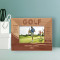 Golf To Find A Man's True Character Personalized Wooden Frame-5" x 3 1/2" Brown Horizontal