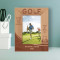 Golf To Find A Man's True Character Personalized Wooden Frame 4" x 6" Brown (Vertical)