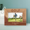 Golf To Find A Man's True Character Personalized Wooden Frame-6" x 4" Brown Horizontal