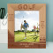 Golf To Find A Man's True Character Personalized Wooden Frame 8" x 10" Brown (Vertical)