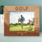 Golf To Find A Man's True Character Personalized Wooden Frame-10" x 8" Brown Horizontal