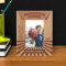 Basketball League Personalized Wooden Frame 3 1/2" x 5" Brown (Vertical)