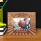 Basketball League Personalized Wooden Frame-5" x 3 1/2" Brown Horizontal
