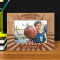 Basketball League Personalized Wooden Frame-7" x 5" Brown Horizontal