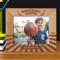 Basketball League Personalized Wooden Frame-10" x 8" Brown Horizontal