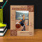 Team Basketball Who Never Gives Up Personalized Wooden Frame 4" x 6" Brown (Vertical)
