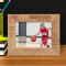 Basketball College Team Personalized Wooden Frame-7" x 5" Brown Horizontal