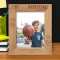 Basketball College Team Personalized Wooden Frame 8" x 10" Brown (Vertical)