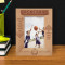 Basketball But People Who Never Quit Personalized Wooden Frame 4" x 6" Brown (Vertical)