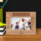 Basketball But People Who Never Quit Personalized Wooden Frame-6" x 4" Brown Horizontal