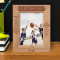 Basketball But People Who Never Quit Personalized Wooden Frame 5" x 7" Brown (Vertical)