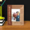 Basketball Is About Talent, Hard Work Personalized Wooden Frame 3 1/2" x 5" Brown (Vertical)
