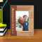 Basketball Is About Talent, Hard Work Personalized Wooden Frame 4" x 6" Brown (Vertical)