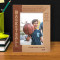 Basketball Is About Talent, Hard Work Personalized Wooden Frame 5" x 7" Brown (Vertical)