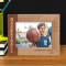 Basketball Is About Talent, Hard Work Personalized Wooden Frame-7" x 5" Brown Horizontal