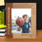 Basketball Is About Talent, Hard Work Personalized Wooden Frame 8" x 10" Brown (Vertical)