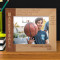 Basketball Is About Talent, Hard Work Personalized Wooden Frame-10" x 8" Brown Horizontal